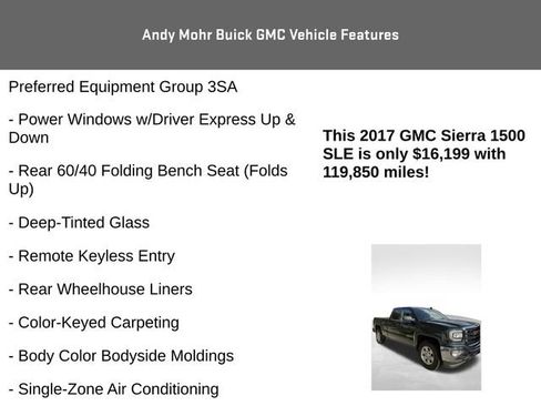 Used 2017 GMC Sierra 1500 SLE w/ SLE Value Package RWD image 8