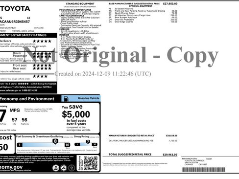 Used 2024 Toyota Prius LE FWD image 51