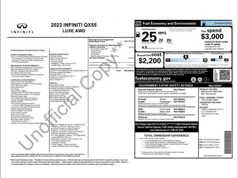 Used 2023 INFINITI QX55 Luxe w/ Cargo Package image 21