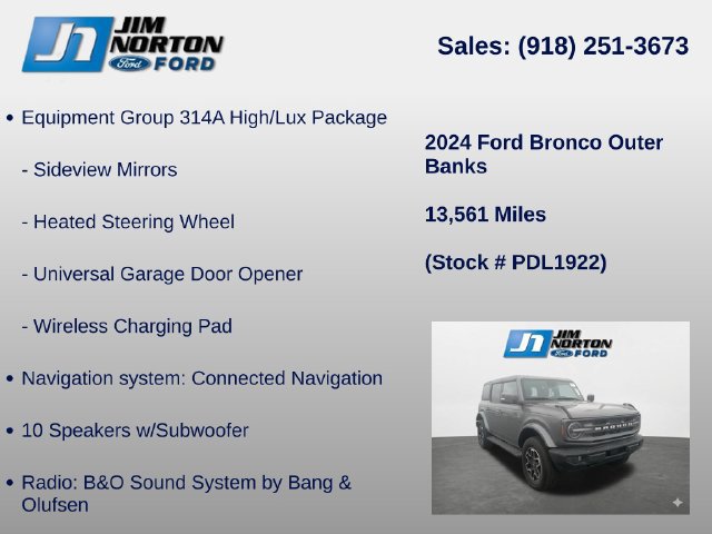 Used 2024 Ford Bronco Outer Banks AWD/4WD image 14