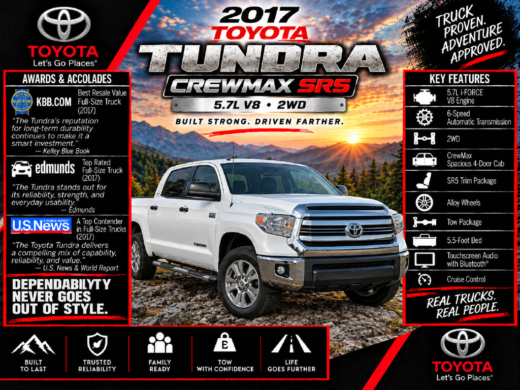 Used 2017 Toyota Tundra SR5 w/ SR5 Upgrade Package RWD image 2