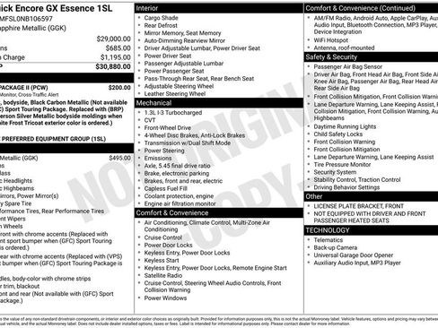 Used 2022 Buick Encore GX Essence w/ Safety Package II image 2