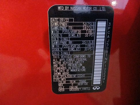 Used 2022 INFINITI QX50 Autograph image 15