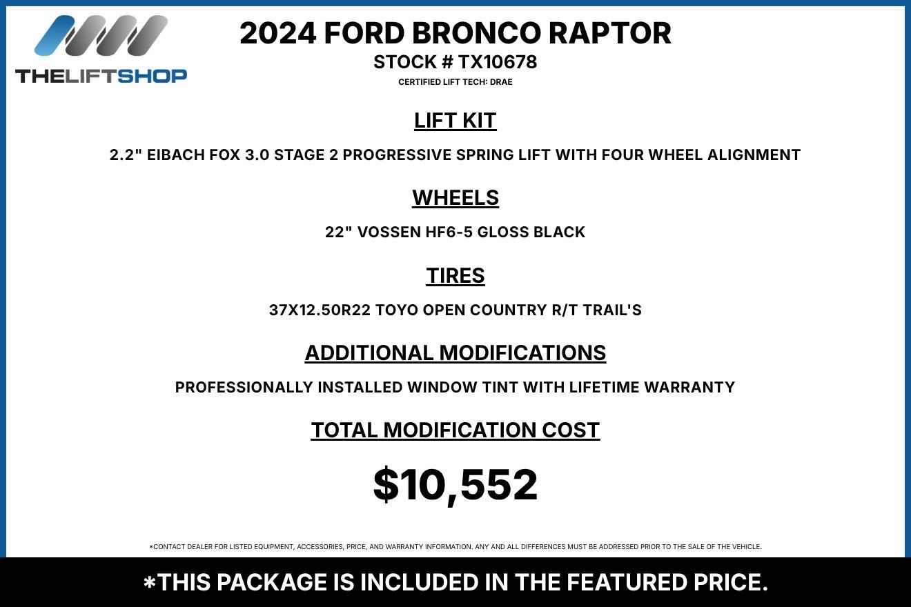 Used 2024 Ford Bronco Raptor AWD/4WD image 3
