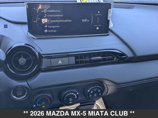 New 2026 MAZDA MX-5 Miata Club RWD image 8