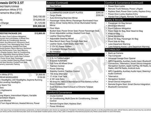 Used 2023 Genesis GV70 2.5T w/ Sport Prestige Package AWD/4WD image 5