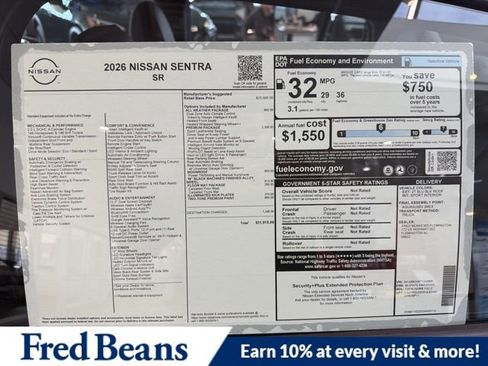 New 2026 Nissan Sentra SR w/ SR Premium Package image 7