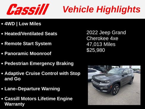 Used 2022 Jeep Grand Cherokee Limited 4xe w/ Luxury Tech Group II AWD/4WD image 3