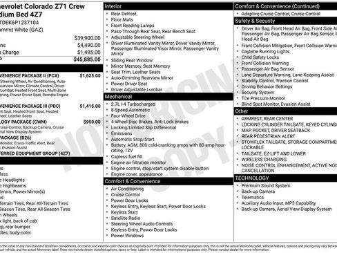 Used 2023 Chevrolet Colorado Z71 w/ Z71 Convenience Package 2 AWD/4WD image 40