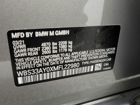 Used 2021 BMW M3 Competition w/ Executive Package RWD image 52