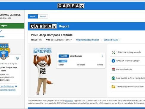 Used 2020 Jeep Compass Latitude w/ Cold Weather Group image 2
