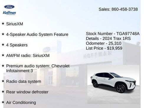 Used 2024 Chevrolet Trax RS w/ Driver Confidence Package FWD image 10