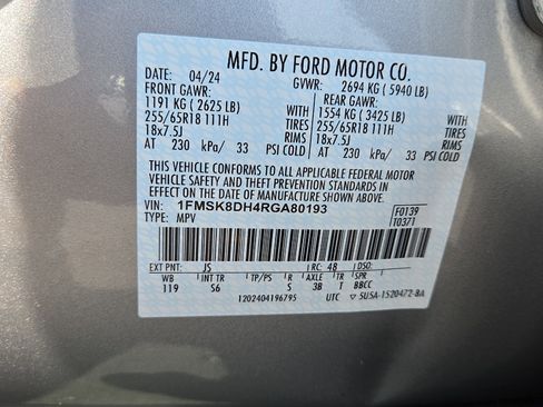 Certified 2024 Ford Explorer XLT w/ Equipment Group 202A AWD/4WD image 25