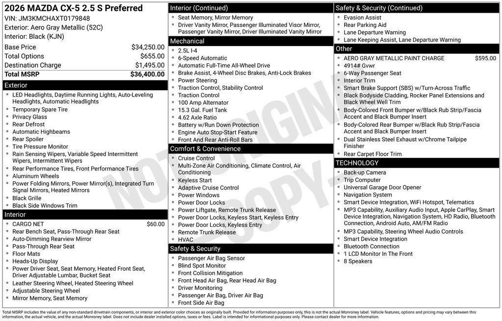 New 2026 MAZDA CX-5 Preferred AWD/4WD image 22