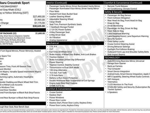 Certified 2022 Subaru Crosstrek 2.5i Sport w/ Moonroof Package AWD/4WD image 8