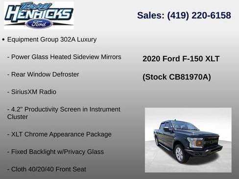 Used 2020 Ford F150 XLT w/ Equipment Group 302A Luxury AWD/4WD image 12