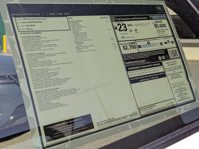 New 2026 Land Rover Range Rover Velar S AWD/4WD image 20
