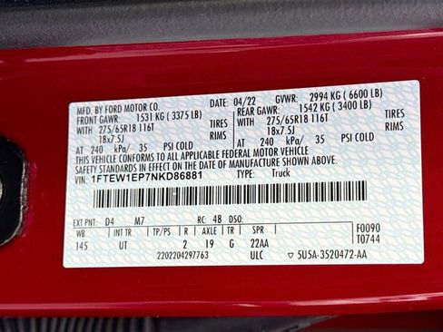 Certified 2022 Ford F150 XLT w/ Equipment Group 302A High image 33