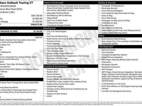 Used 2025 Subaru Outback Touring XT w/ Popular Package #2 AWD/4WD image 15