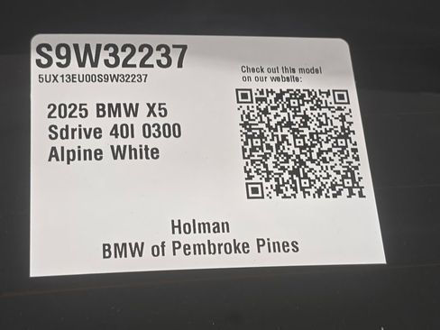Certified 2025 BMW X5 sDrive40i w/ Parking Assistance Package RWD image 28