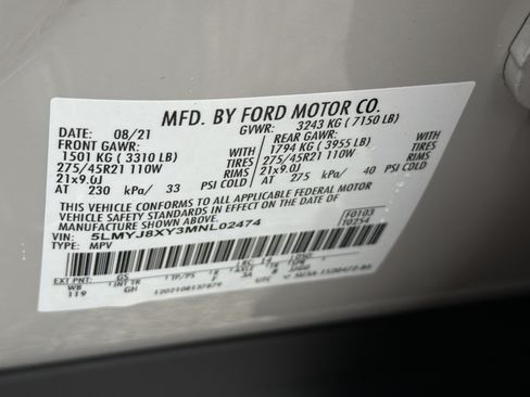 Certified 2021 Lincoln Aviator Grand Touring AWD/4WD image 22