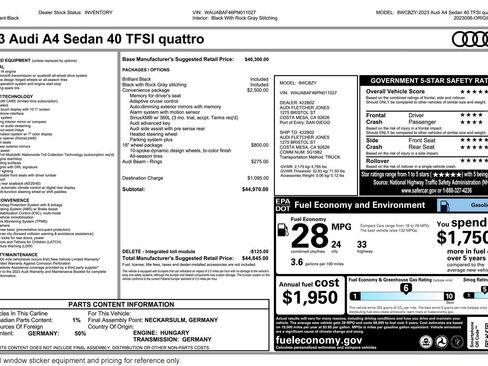 Used 2023 Audi A4 2.0T Premium w/ Convenience Package image 3