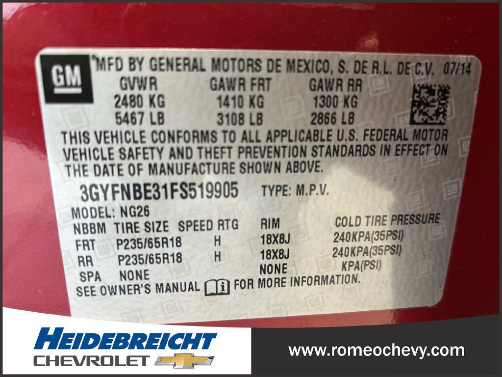 Used 2015 Cadillac SRX Luxury FWD image 8