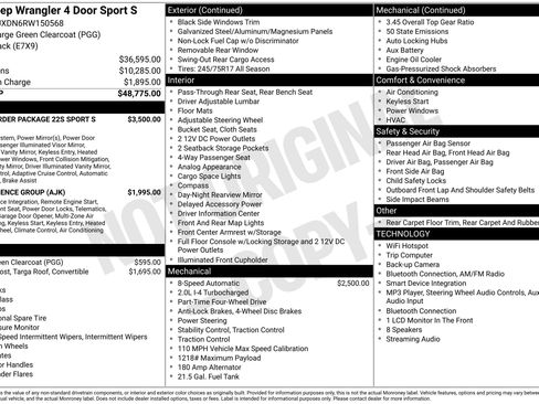 Used 2024 Jeep Wrangler Unlimited Sport AWD/4WD image 3