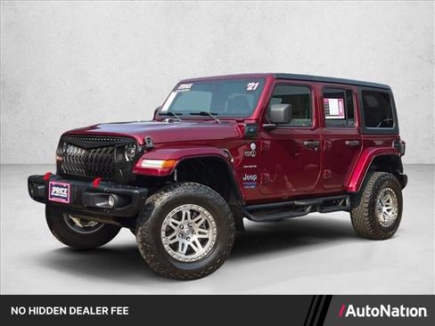 Used 2021 Jeep Wrangler Unlimited Sahara w/ Cold Weather Group AWD/4WD image 1