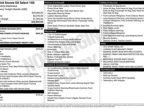 Used 2023 Buick Encore GX Select w/ Sport Touring Package AWD/4WD image 31