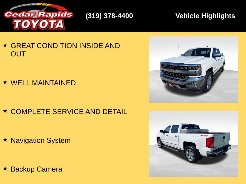 Used 2018 Chevrolet Silverado 1500 LTZ w/ Sport Package AWD/4WD image 8