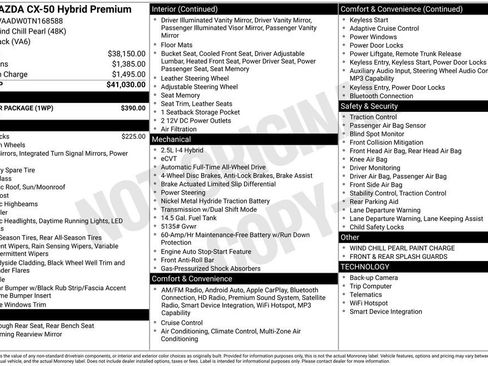 New 2026 MAZDA CX-50 AWD 2.5 Hybrid w/ Weather Package image 3