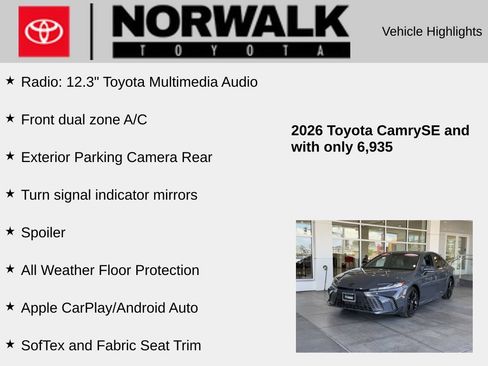 Used 2026 Toyota Camry SE FWD image 10