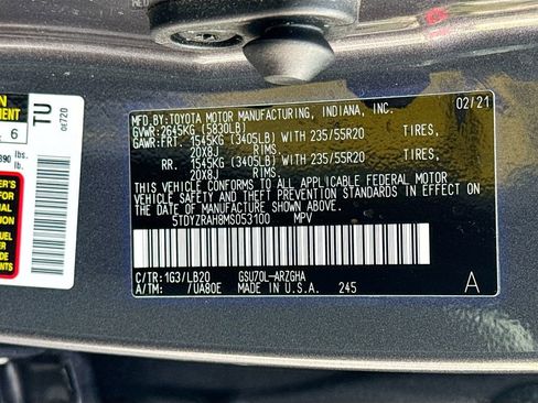 Used 2021 Toyota Highlander Limited FWD image 35