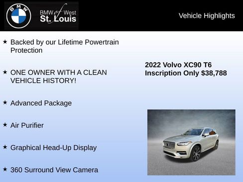 Used 2022 Volvo XC90 T6 Inscription w/ Advanced Package image 7