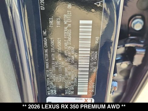 New 2026 Lexus RX 350 Premium AWD/4WD image 19
