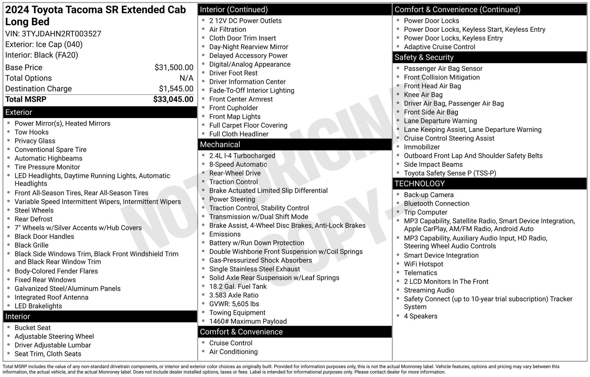Used 2024 Toyota Tacoma SR RWD image 4