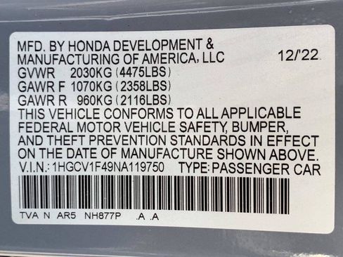 Certified 2022 Honda Accord Sport Special Edition image 41