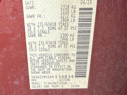 Used 2019 Nissan Murano S w/ Cargo Package image 32