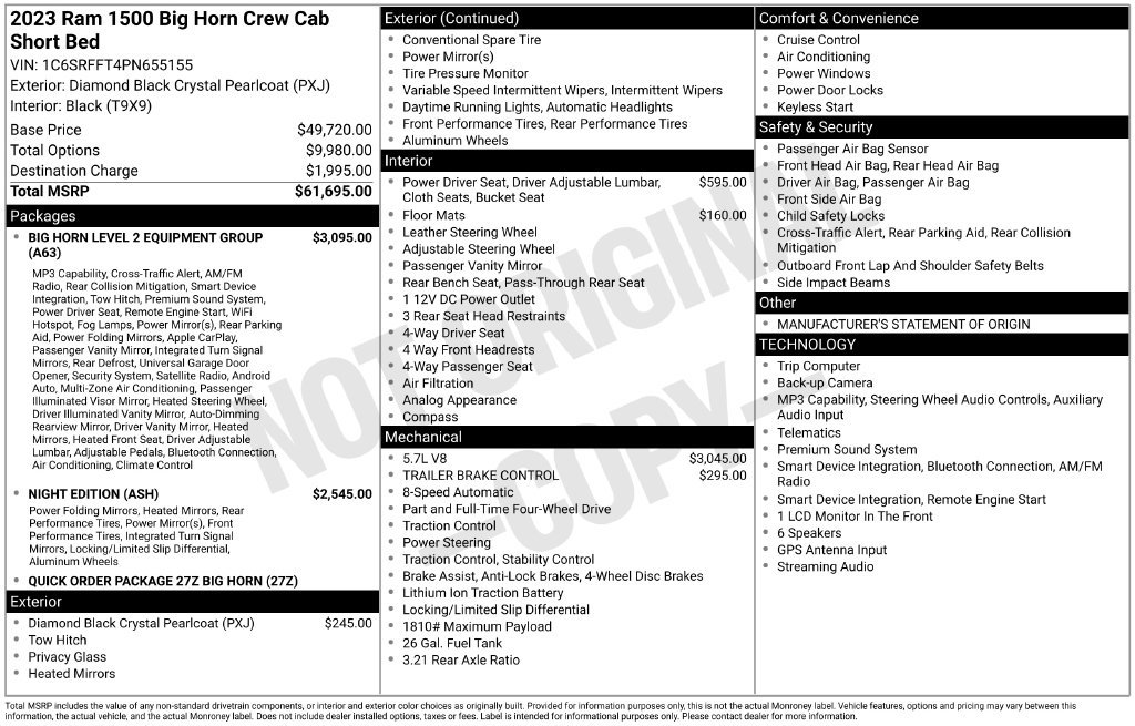 Used 2023 RAM 1500 Big Horn AWD/4WD image 6