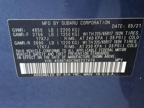 Used 2021 Subaru Outback Premium image 26