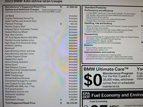 Used 2023 BMW 430i Gran Coupe xDrive 430I XDRIVE AWD w/ Premium Package image 22