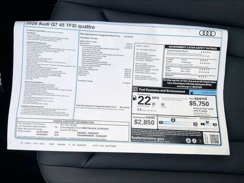 New 2026 Audi Q7 2.0T Premium image 13