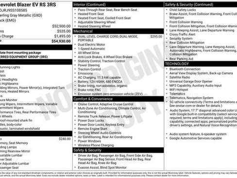 Certified 2025 Chevrolet Blazer EV RS AWD/4WD image 27