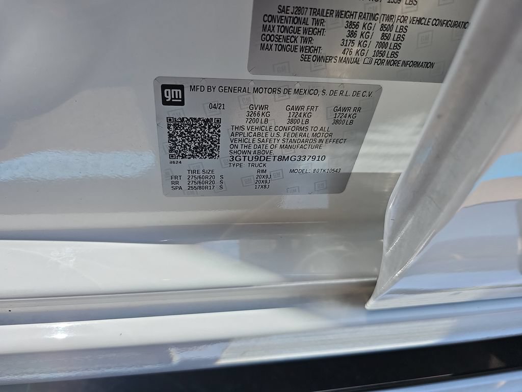 Used 2021 GMC Sierra 1500 SLT w/ SLT Premium Package AWD/4WD image 30