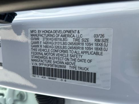 New 2026 Honda Ridgeline RTL image 30