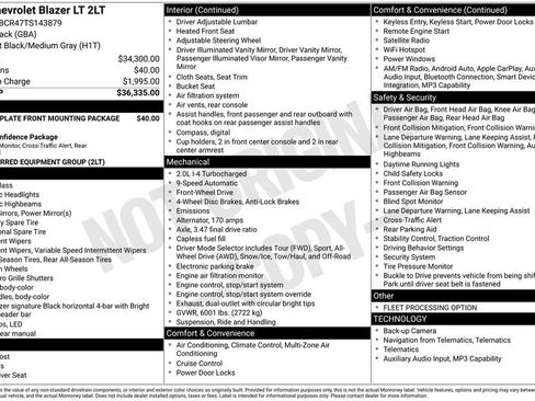 Used 2026 Chevrolet Blazer LT FWD image 36