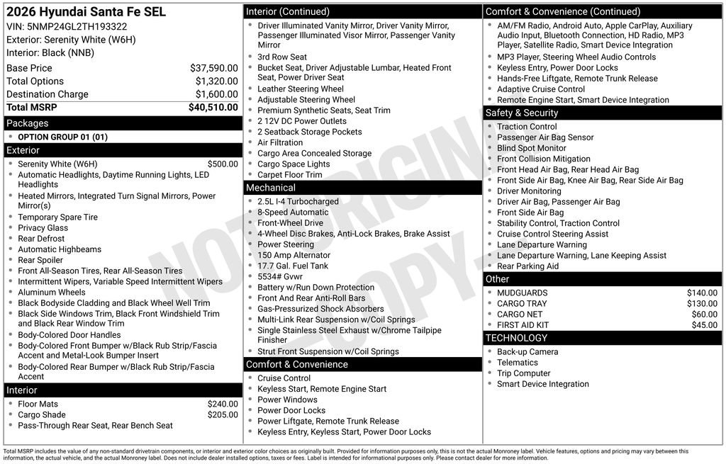 Certified 2026 Hyundai Santa Fe SEL FWD image 33