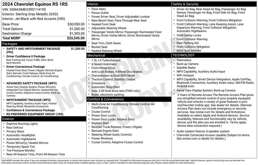 Used 2024 Chevrolet Equinox RS FWD image 2