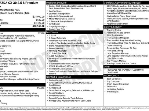 Certified 2024 MAZDA CX-30 AWD 2.5 S w/ Premium Package image 7